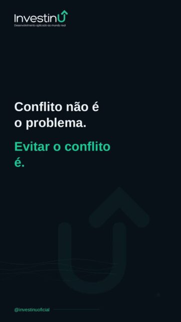 Conflito não é o problema. Evitar o conflito é.Ambientes sem discordância aparente geralmente não são harmoniosos — são silenciados.O que diferencia equipes que funcionam bem não é a ausência de conflito. É como ele é conduzido: separando a pessoa do problema, buscando entender antes de argumentar, tratando discordância como dado, não como ataque.Qual foi o conflito mais difícil que você já teve que navegar no trabalho?#Investinu #ConflitosNoTrabalho #Lideranca #ComunicacaoAssertiva #DesenvolvimentoProfissional