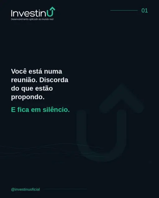 Dizer não costuma vir acompanhado de um medo específico: desapontar alguém, parecer difícil de trabalhar, ou perder espaço numa equipe.Mas a pessoa que nunca diz não raramente é admirada por isso. Costuma ser sobrecarregada — e, com o tempo, ressentida.Assertividade não é sobre ser duro. É sobre ser claro sem deixar de ser respeitoso.#Investinu #ComunicacaoAssertiva #Lideranca #Carreira #InteligenciaEmocional #DesenvolvimentoProfissional